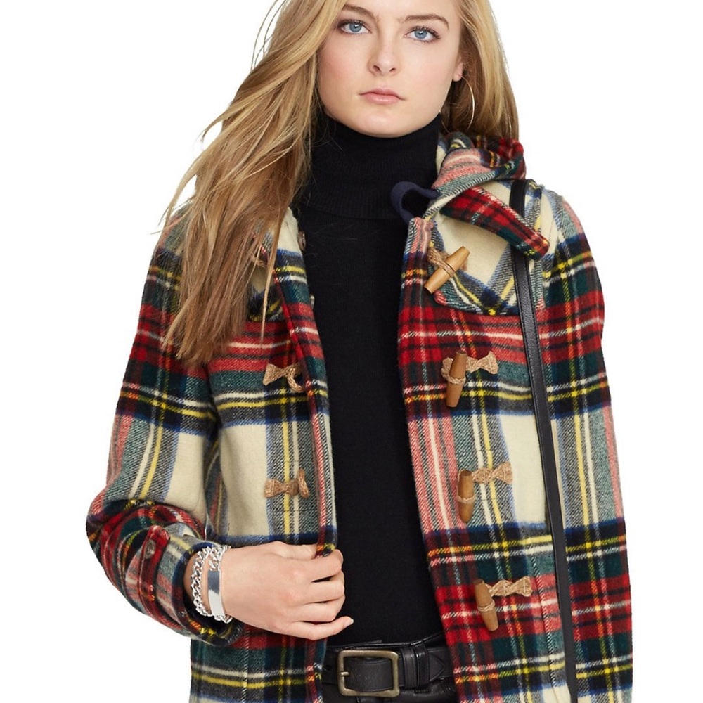 Ralph Lauren Tartan Duffel coat XL